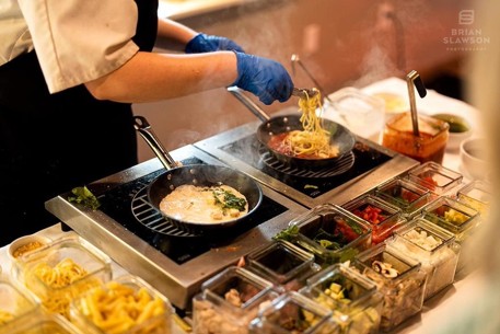 Chef-attended pasta station