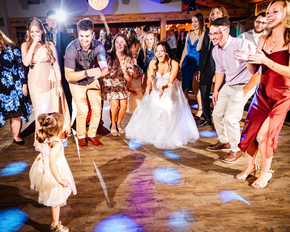 Packed dance floor at the Rosewood Video Reception